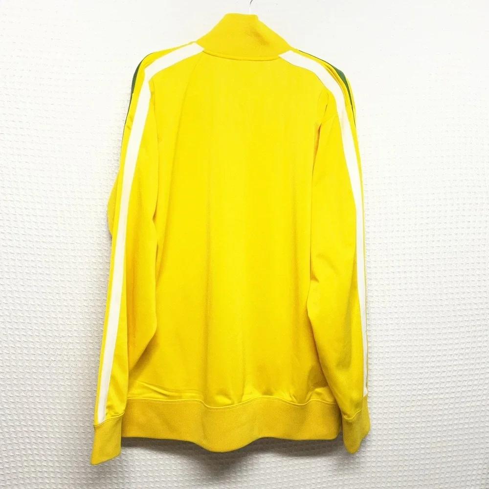 The North Face Track Jacket Mens XL Yellow Green‎ Stripe Full Zip Athleisure